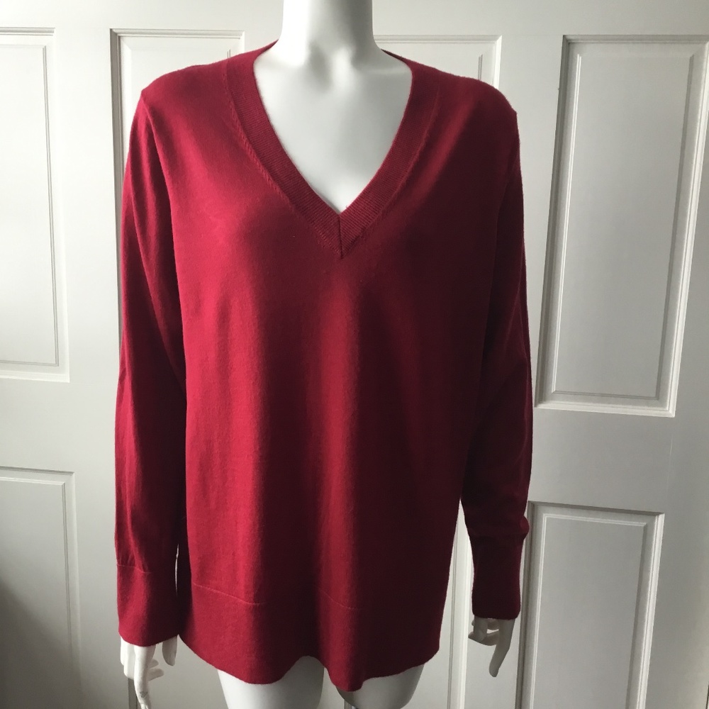 J Jill Wool V-Neck Sweater